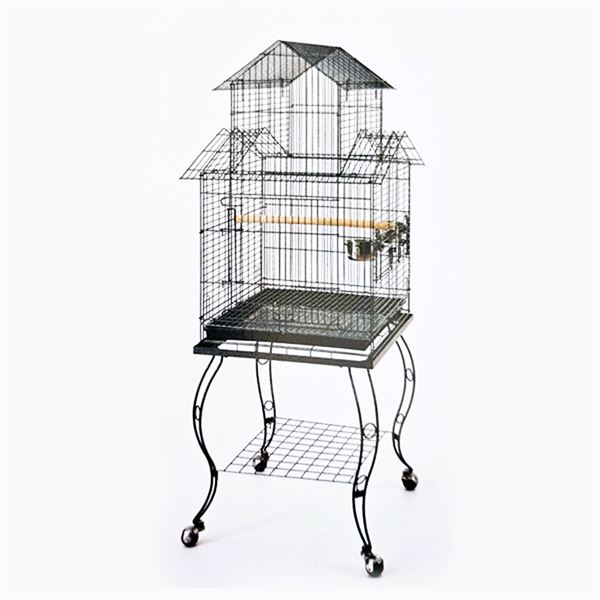 EuroGold Sehpalı Dövme Demir Papağan Kafesi 51x51x139 cm