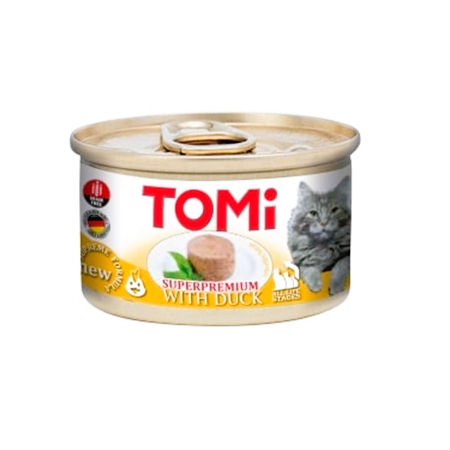 Tomi Ördekli Kedi Konserve Yaş Mama 85 Gr