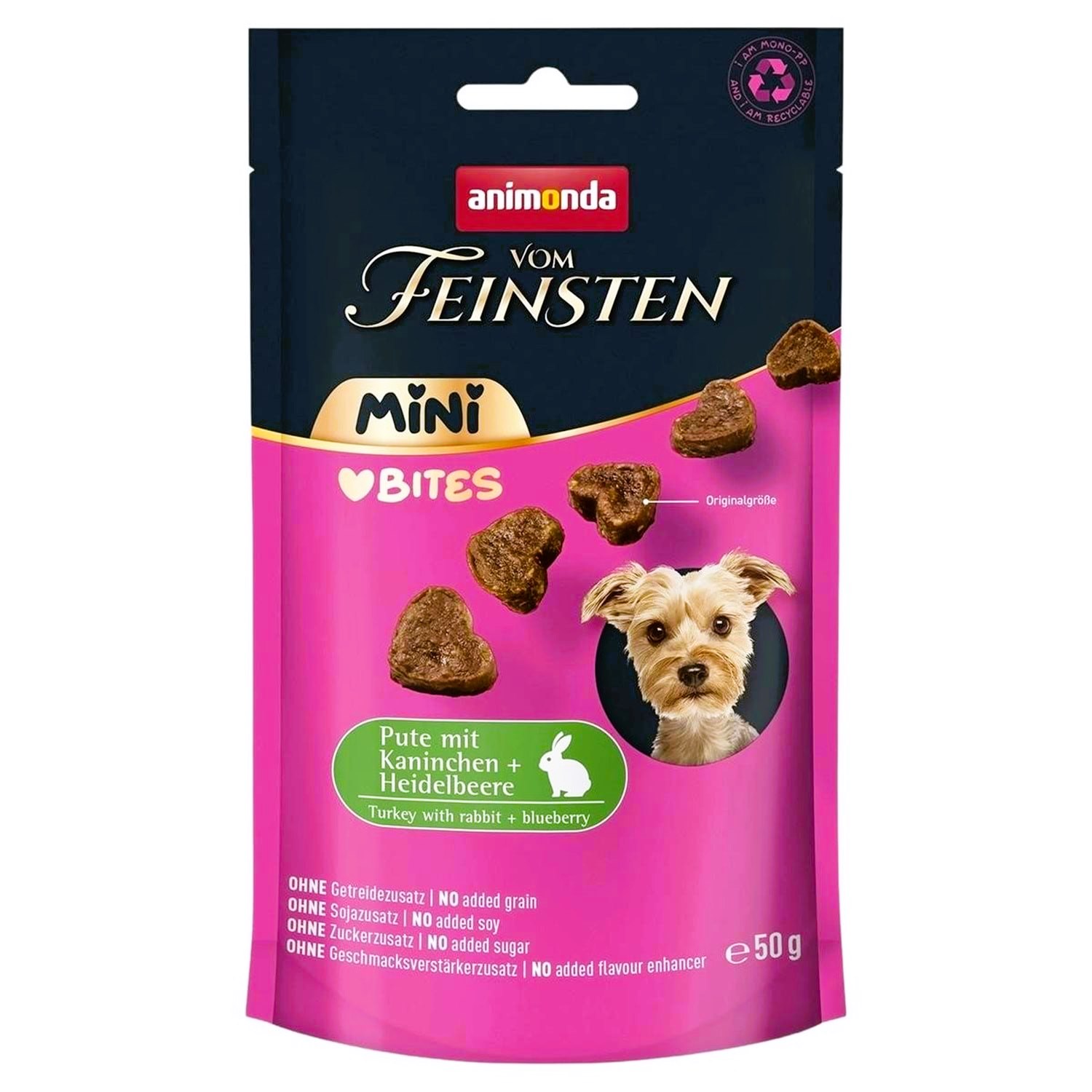 Animonda Vom Feinsten Mini Bites Hindi ve Tavşan Etli Mini Irk Köpek Ödül Maması 50 Gr