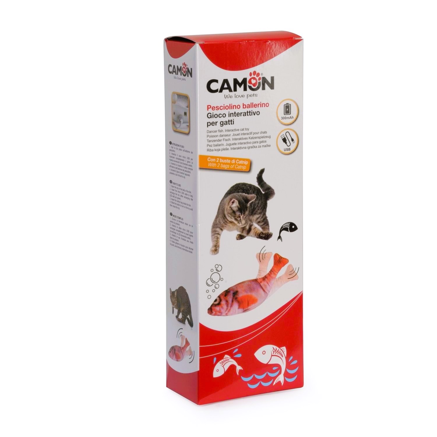 Camon Dans Eden Balık Hareketli Kedi Oyuncağı (USB Şarjlı)