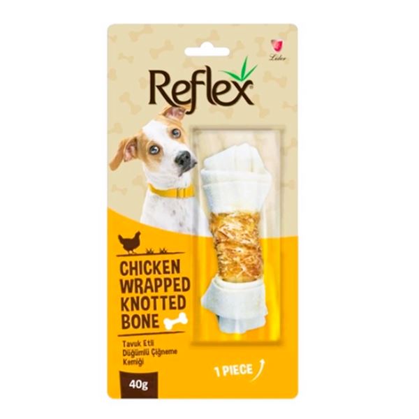 Reflex Tavuk Etli Düğümlü Köpek Çiğneme Kemiği 40 Gr