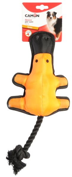 Camon Naylon Sesli İpli Ördek Köpek Oyuncağı 38 Cm