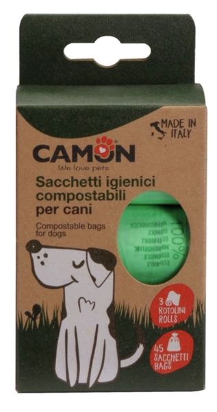 Camon Kompostlanabilir Köpek Dışkı Toplama Poşeti 3 Rulo 45 Poşet