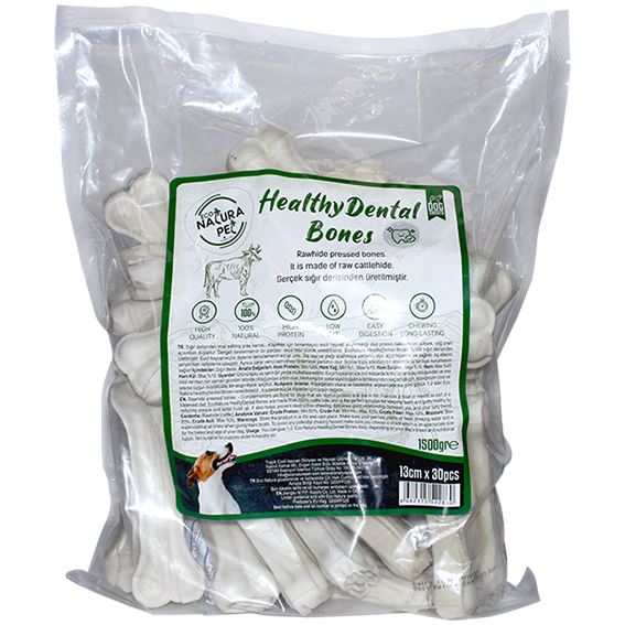 Eco Natura Pet Healthy Dental Rawhide Pres Kemik 13 cm 30 Adet 1500 g