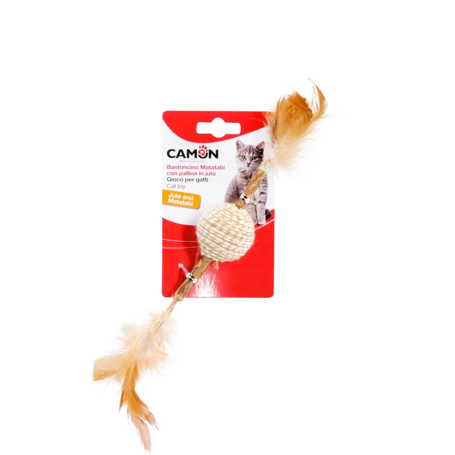 Camon Hasır Toplu Matatabi Çubuğu Kedi Oyuncağı 30 Cm