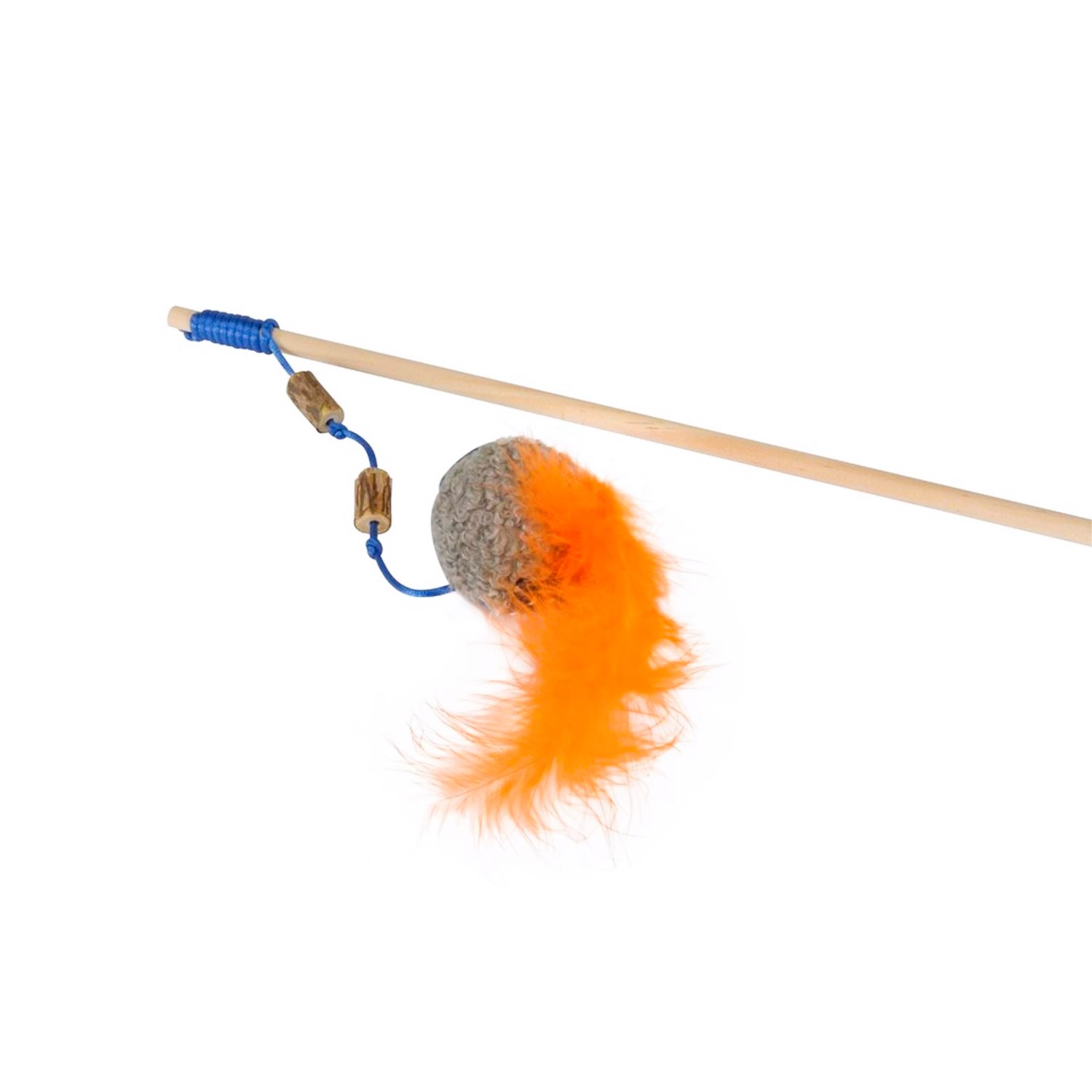 Camon Catnipli (Kedi Nanesi) Tüylü Top Olta Kedi Oyuncağı 40 Cm