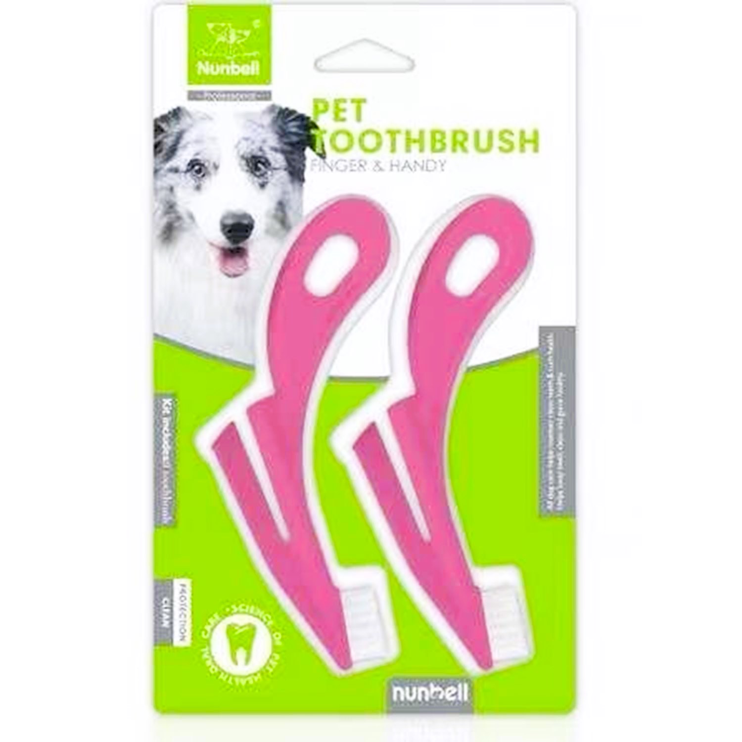 Nunbell Parmak ve Saplı Köpek Diş Fırçası 2'li