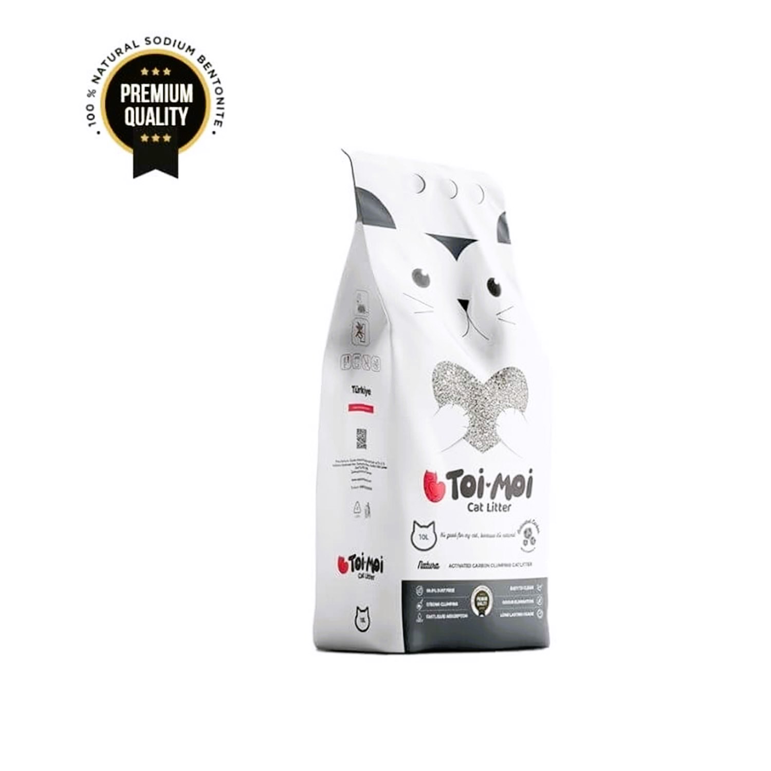 Toi Moi Natura Grey Aktif Karbonlu Bentonit Kedi Kumu 10 Kg