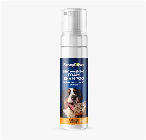 Fancy Paws Doğal Bal Ekstraktlı Kedi ve Köpek Kuru Yıkama Köpük Şampuanı 200 ml