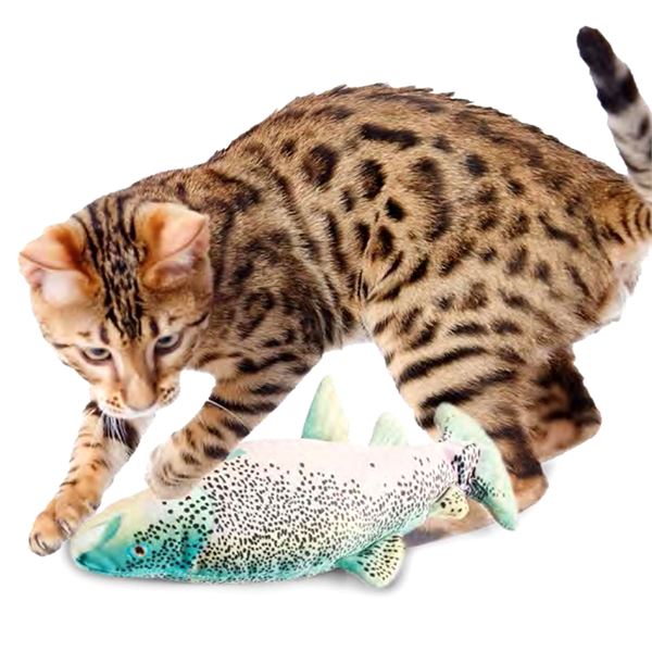 AFP Titreşimli Alabalık Catnip ve Gümüş Asmalı Kedi Oyuncağı 28 Cm