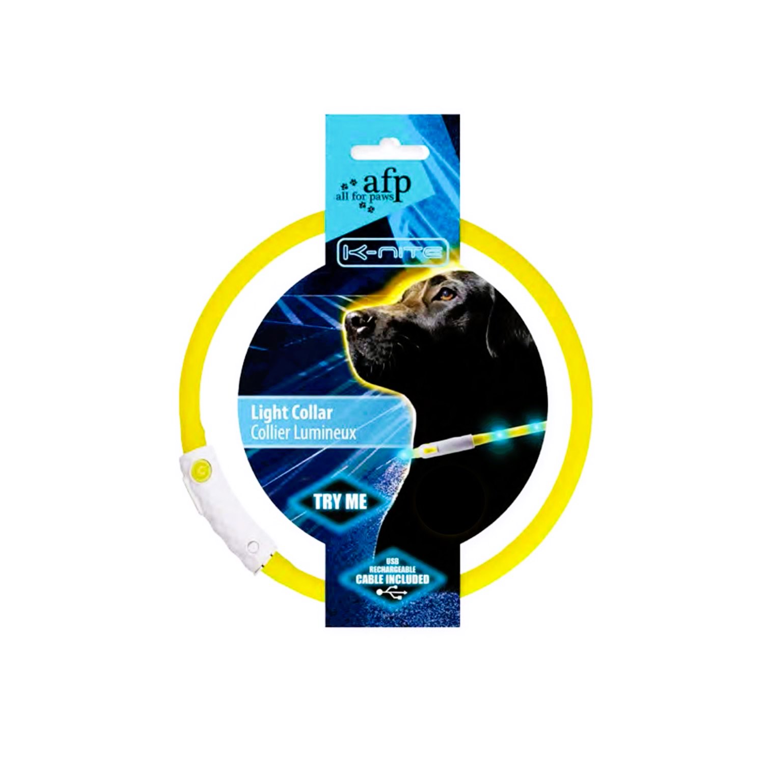 AFP K-Nite Şarjlı Işıklı Köpek Tasması S