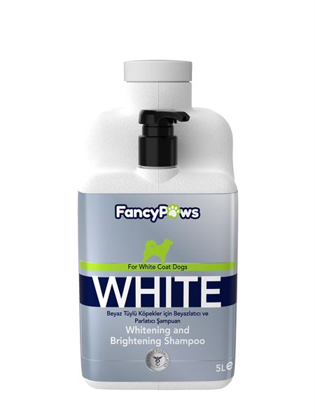 Fancy Paws Beyaz Tüylü Köpekler İçin Beyazlatıcı ve Parlatıcı Şampuan 5 Lt
