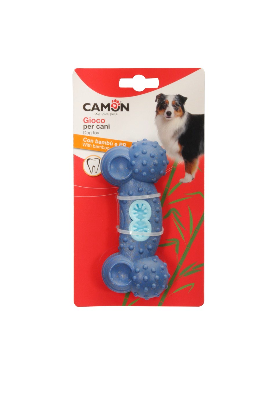 Camon Bambu ve PP Köpek Kemik Çiğneme Oyuncağı 13 Cm