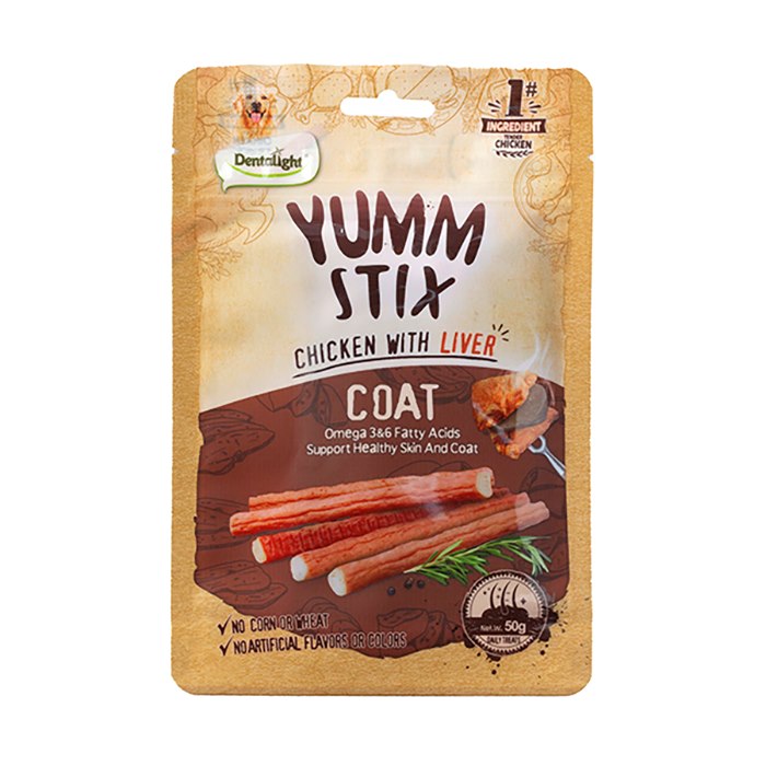Dentalight Yumm Stix Stick Tavuk ve Ciğerli Tavuklu ve Ciğerli Köpek Ödülü 50 g