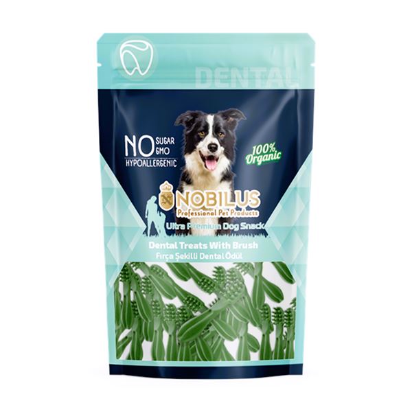 Nobilus Fırça Şekilli Dental Ağız Bakım Köpek Ödülü 80 Gr