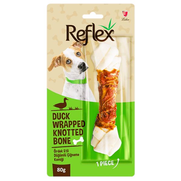 Reflex Ördek Etli Düğümlü Köpek Çiğneme Kemiği 80 Gr
