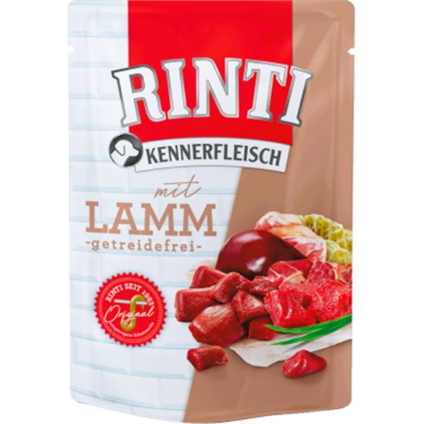 Rinti Kennerfleisch Kuzulu Tahılsız Köpek Pouch Yaş Mama 400 Gr