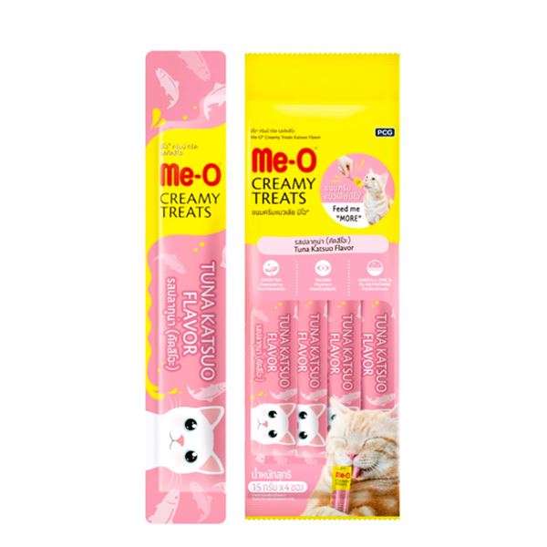 Me-O Creamy Treats Çizgili Orkinoslu Kedi Ödül Maması 4 x 15 Gr
