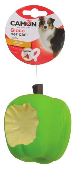 Camon Lateks Gıcırtılı Elma Şekilli Köpek Oyuncağı 8x10 Cm