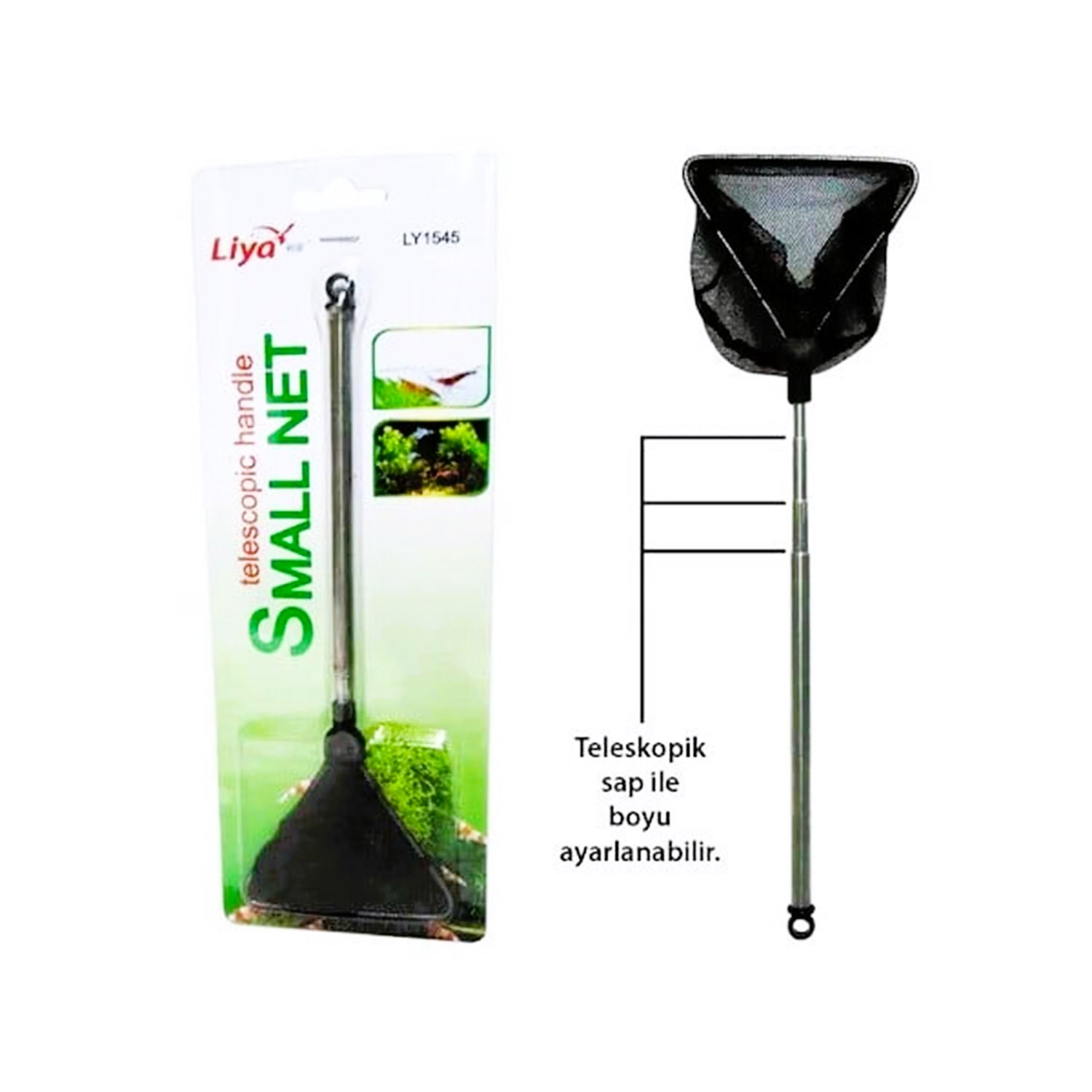 Liya LY1545U Teleskopik Akvaryum Balık Kepçesi Üçgen