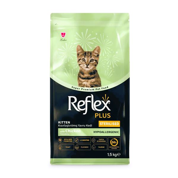 Reflex Plus Sterilised Kitten Tavuklu Kısırlaştırılmış Yavru Kedi Maması 1,5 Kg