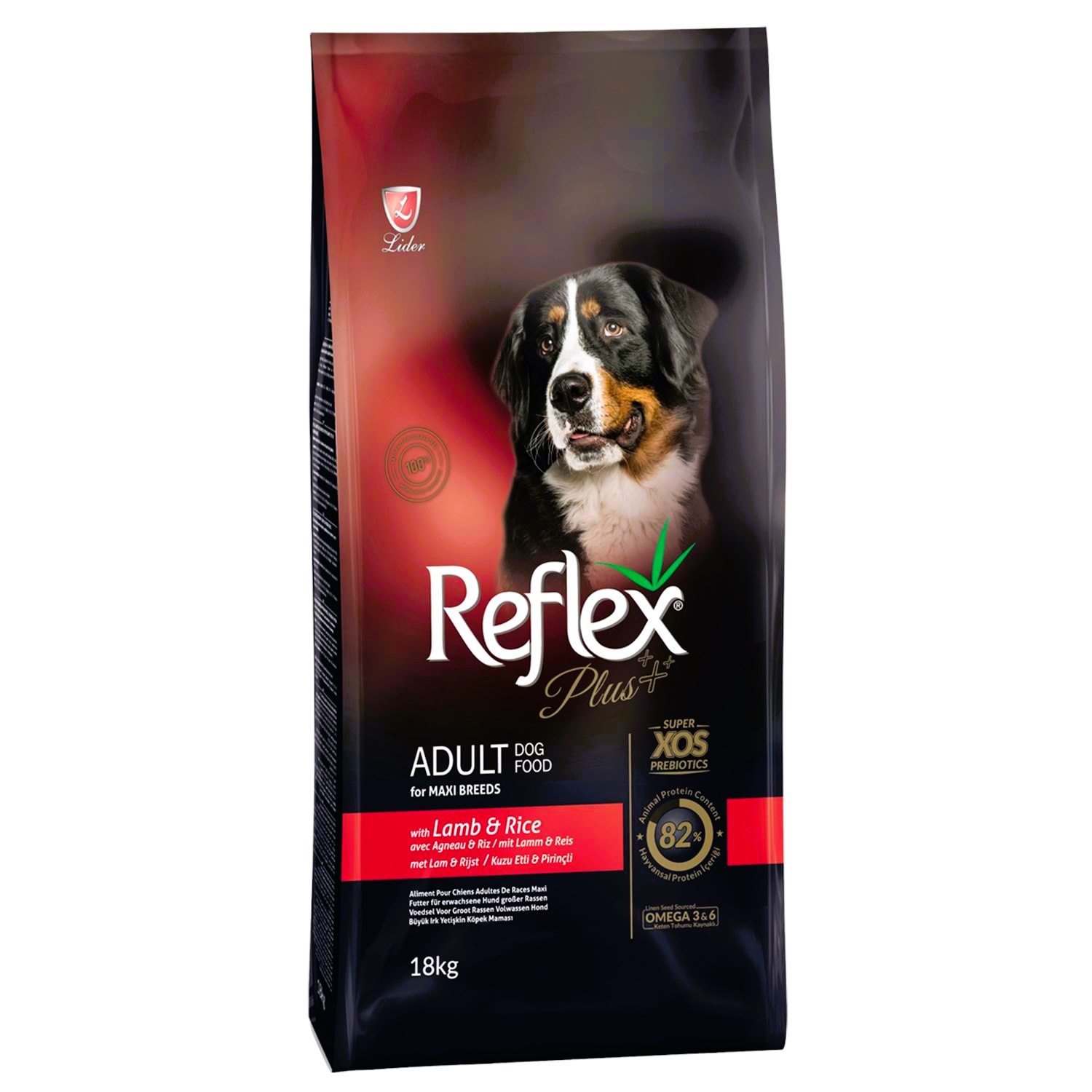 Reflex Plus Kuzulu Büyük Irk Yetişkin Köpek Maması 18 Kg