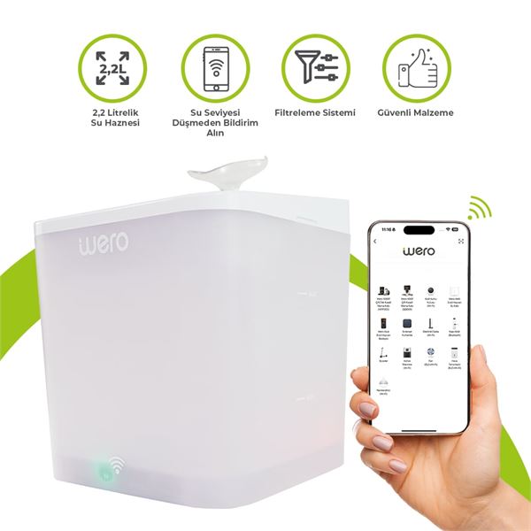 Wero Akıllı Su Pınarı – WiFi + UV – 2,2 Lt (Beyaz)