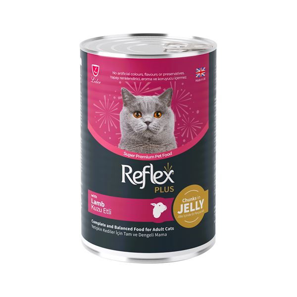 Reflex Plus Kuzu Etli Jöle İçinde Parça Etli Yetişkin Kedi Maması 400 Gr