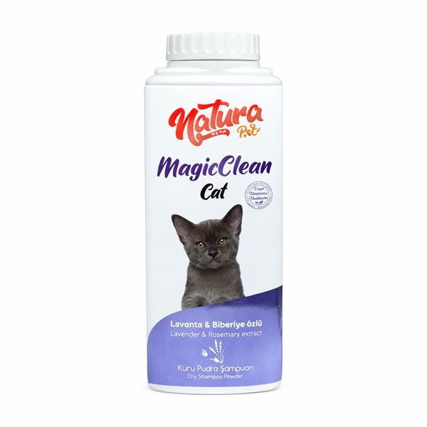 Natura MagicClean Cat Lavanta & Biberiye Özlü Kuru Pudra Kedi Şampuanı 150 Gr
