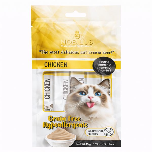 Nobilus Tavuklu Kremalı Kedi Ödül Maması 5x15 Gr