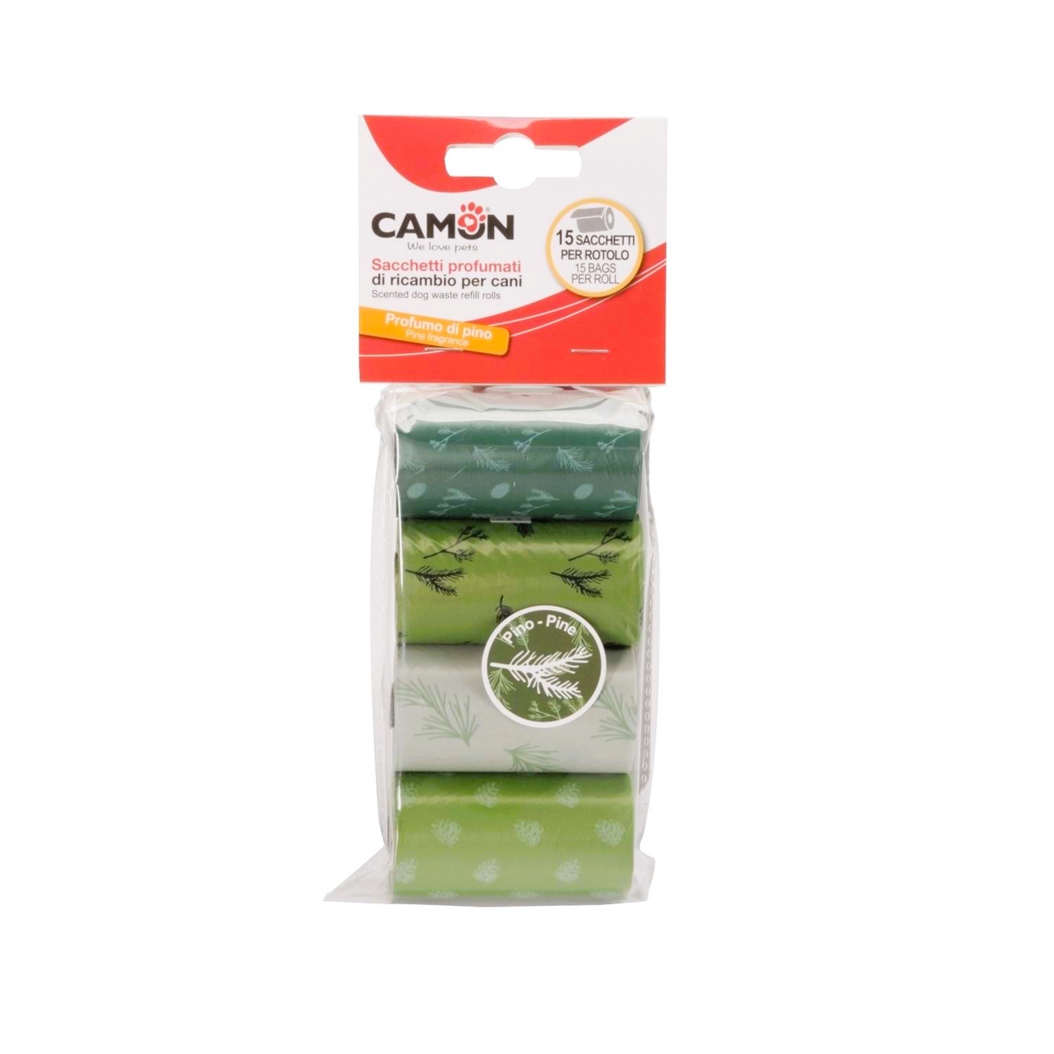 Camon Çam Kokulu Köpek Dışkı Toplama Poşeti 4 Rulo x 15 Adet