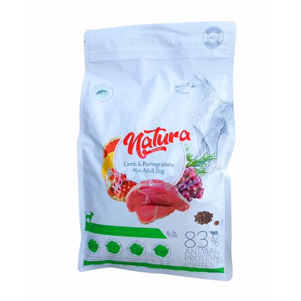 Natura Low Grain Kuzulu ve Narlı Mini Irk Yetişkin Köpek Maması 2,75 Kg