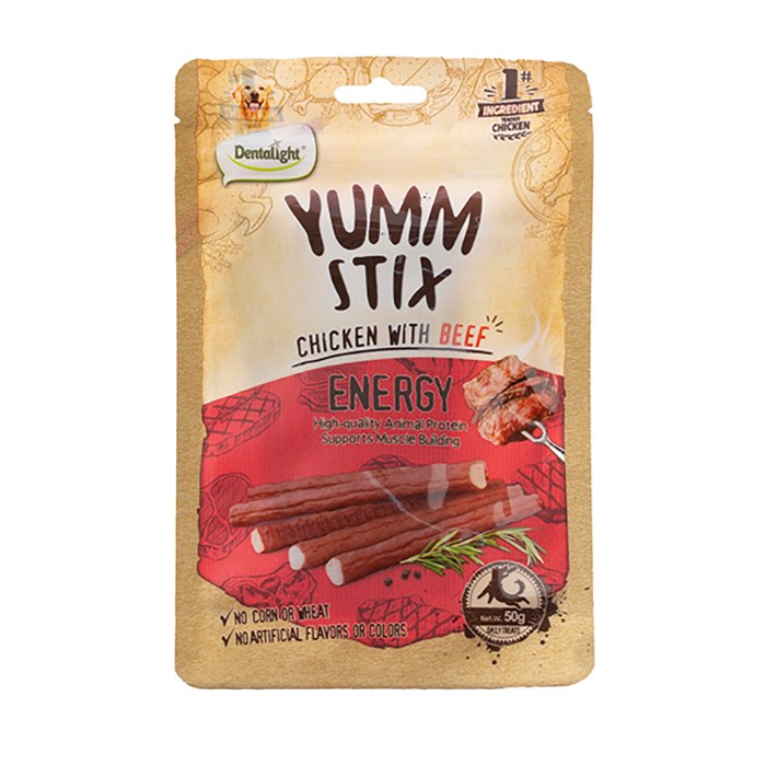 Yumm Stix Energy Tavuklu With Sığır Etli 50 g