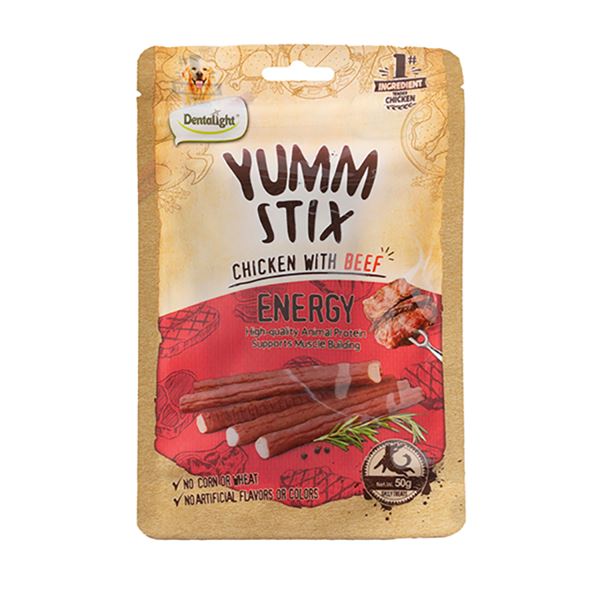 Yumm Stix Energy Tavuklu With Sığır Etli 50 g