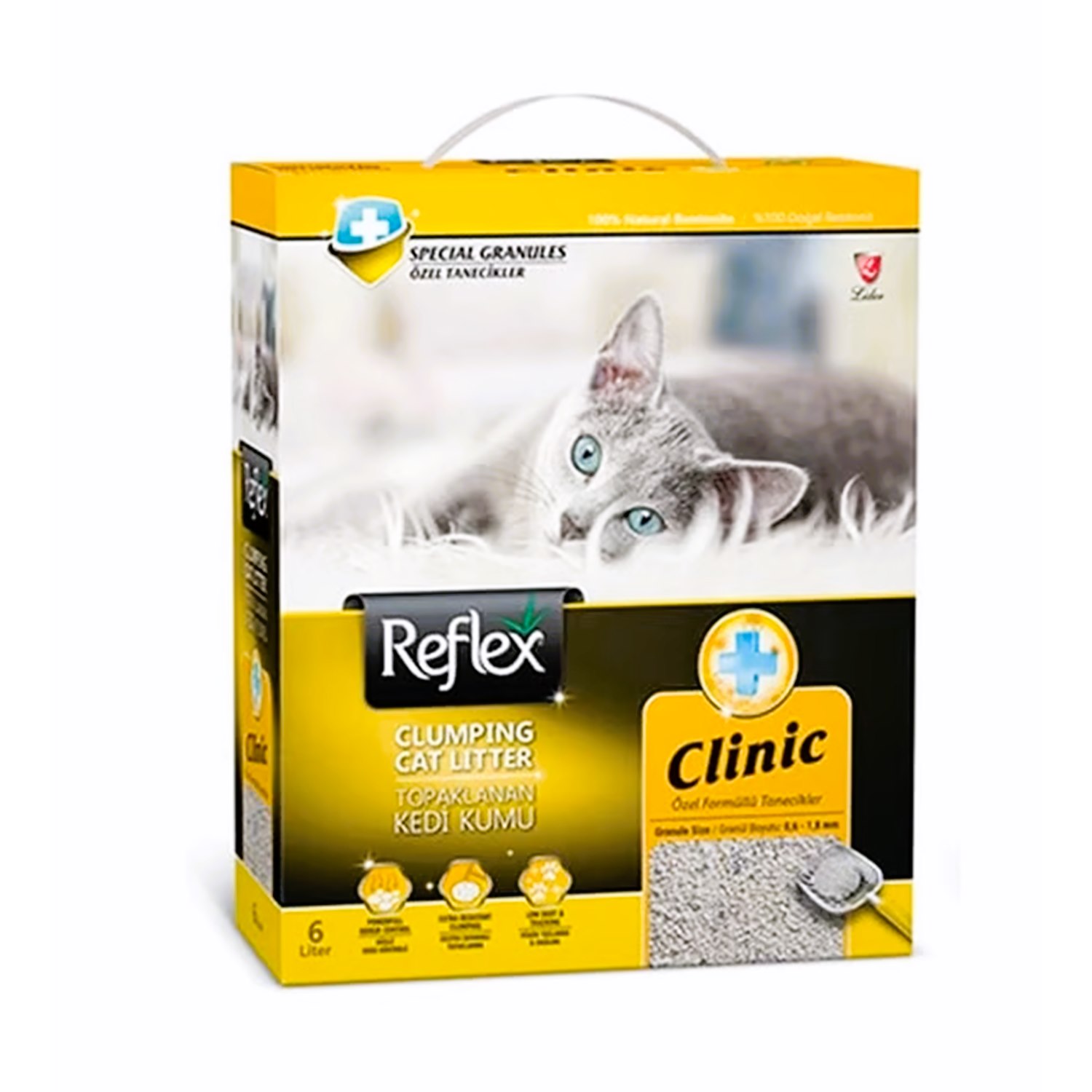 Reflex Clinic Topaklanan Bentonit Kedi Kumu 6 Lt