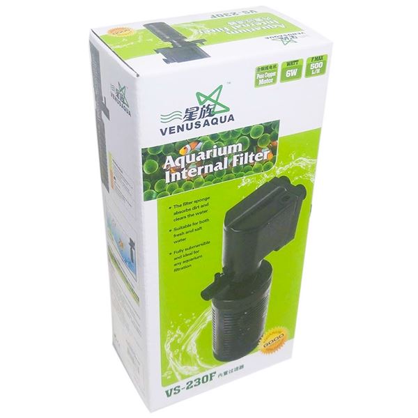 Venusaqua VS-230F Akvaryum İç Filtre 500 Lt/H 6W