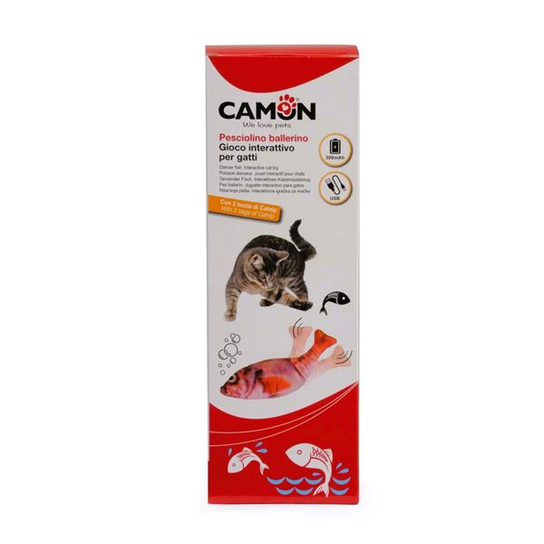 Camon Dans Eden Balık Hareketli Kedi Oyuncağı (USB Şarjlı)