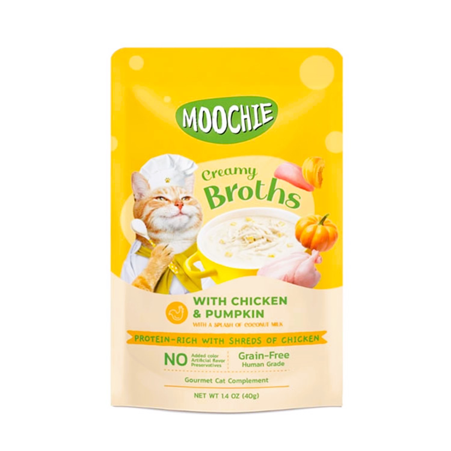 Moochie Creamy Broths Tavuklu & Balkabaklı Kedi Çorbası 40 Gr