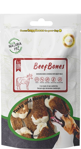 Eco Natura Pet Beef Bones Biftek Kaplı Pres Kemik Köpek Ödülü 105 g