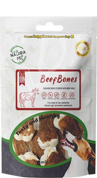 Eco Natura Pet Beef Bones Biftek Kaplı Pres Kemik Köpek Ödülü 105 g