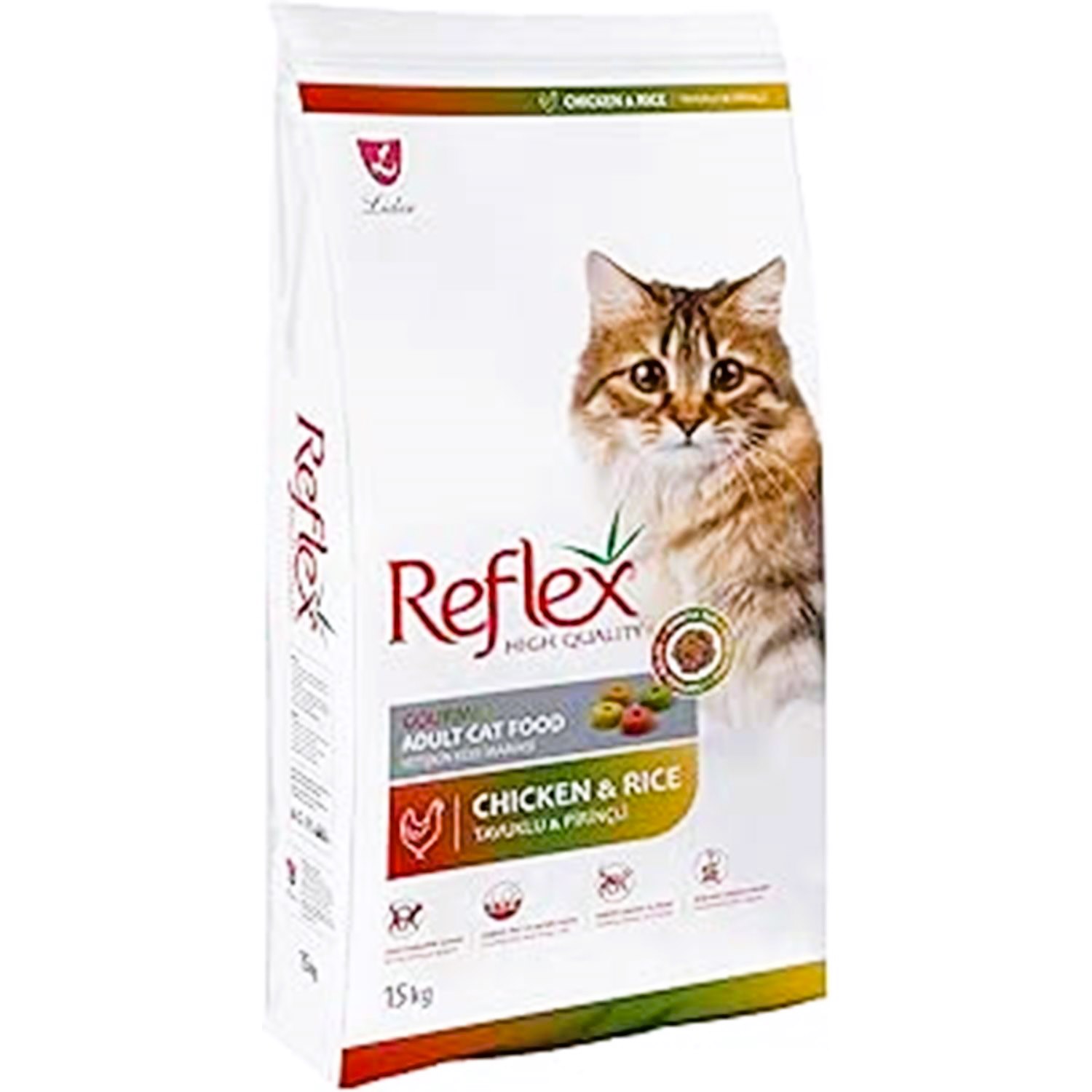 Reflex Multicolor Tavuklu & Pirinçli Yetişkin Kedi Maması 15 Kg + 1 Kg