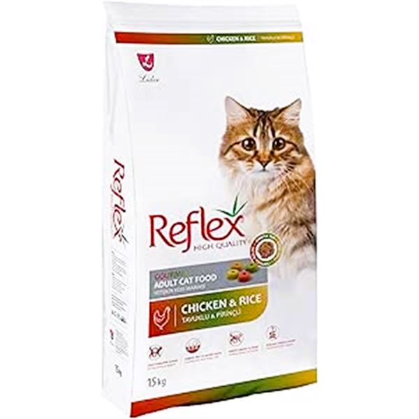 Reflex Multicolor Tavuklu & Pirinçli Yetişkin Kedi Maması 15 Kg + 1 Kg