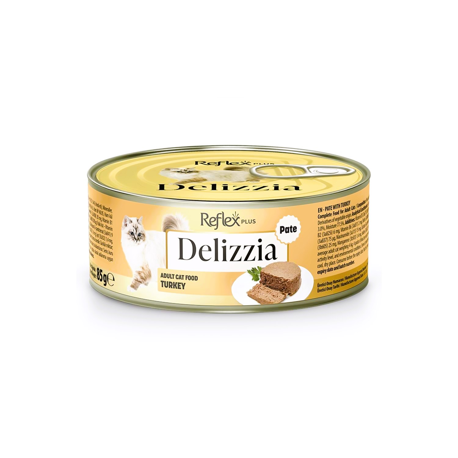 Reflex Plus Delizzia Pate Hindili Yetişkin Kedi Konservesi 85 Gr