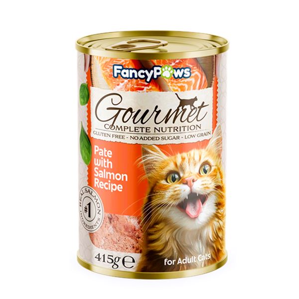 Fancy Paws Gourmet Somonlu Pate Yetişkin Kedi Konservesi 415 Gr
