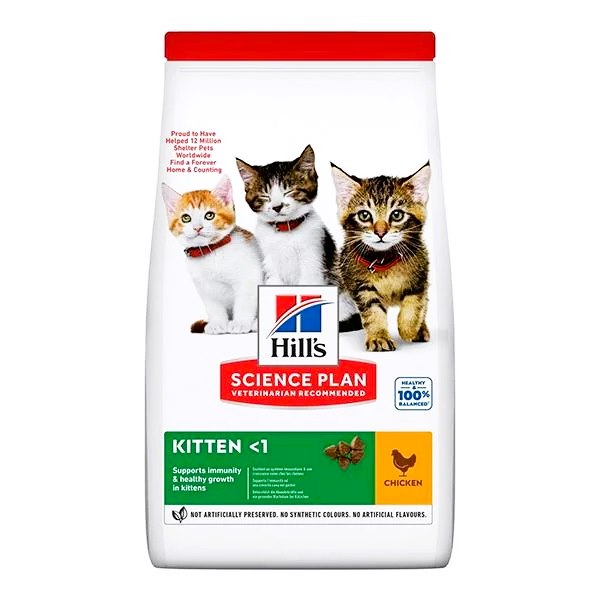 Hill's Science Plan Tavuklu Yavru Kedi Maması 1,5 Kg + Püre Konserve Set