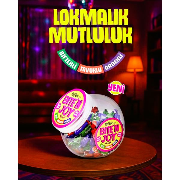 Reflex Plus Biten Joy Karışık Etli Köpek Ödül Maması (Dana, Tavuk, Ördek) 250 Gr